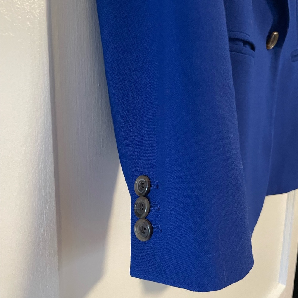 J. Crew Wool Blend Parke Blazer | Blue | Beautiful details | size 2P - Picture 5 of 11